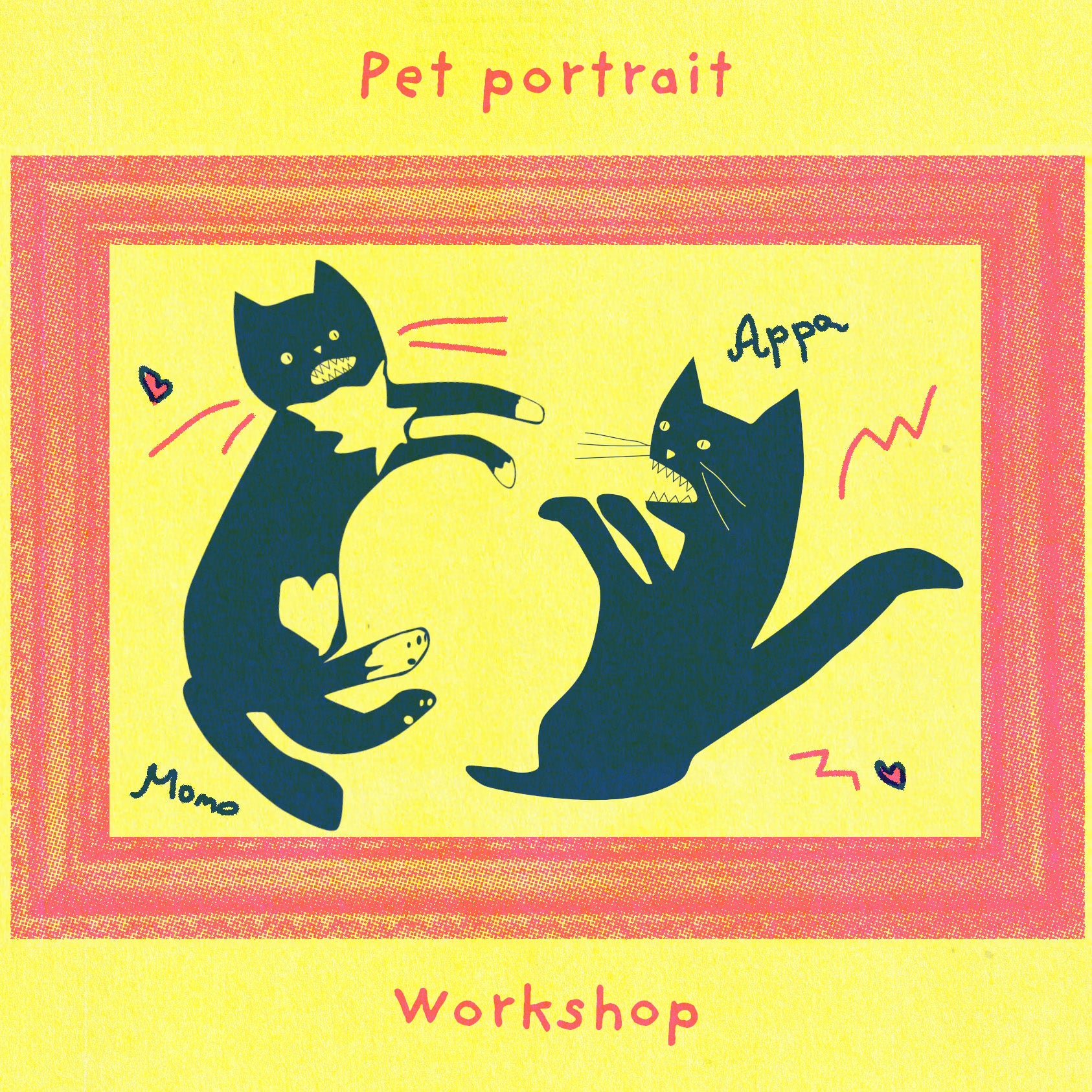Pet portrait Riso workshop