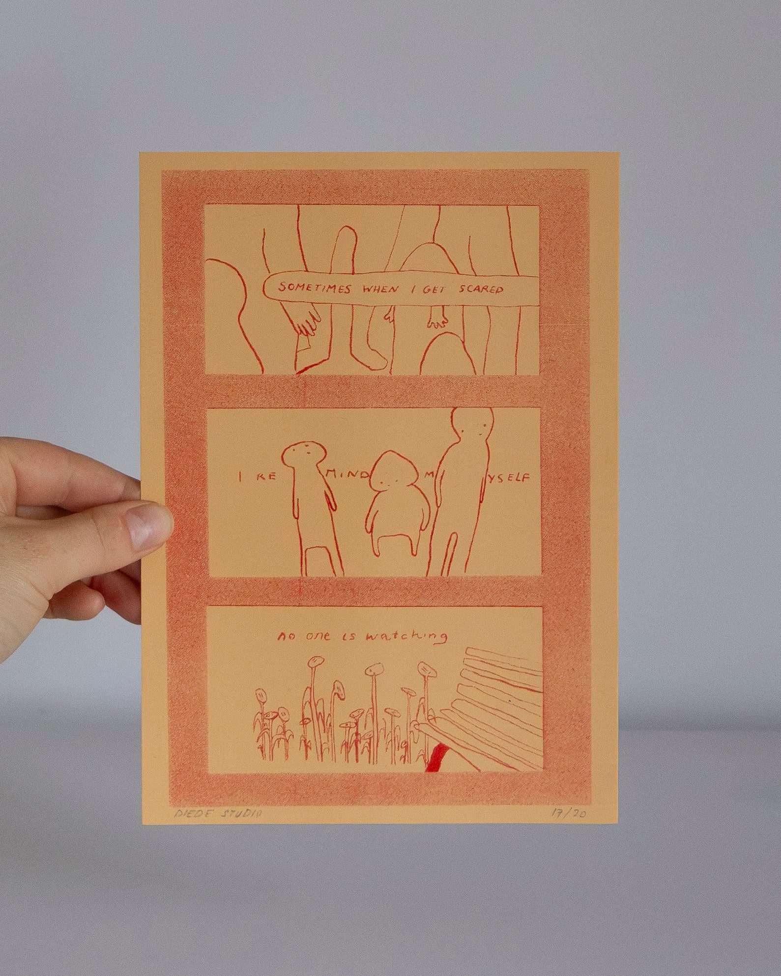 A5 print : no one is watching
