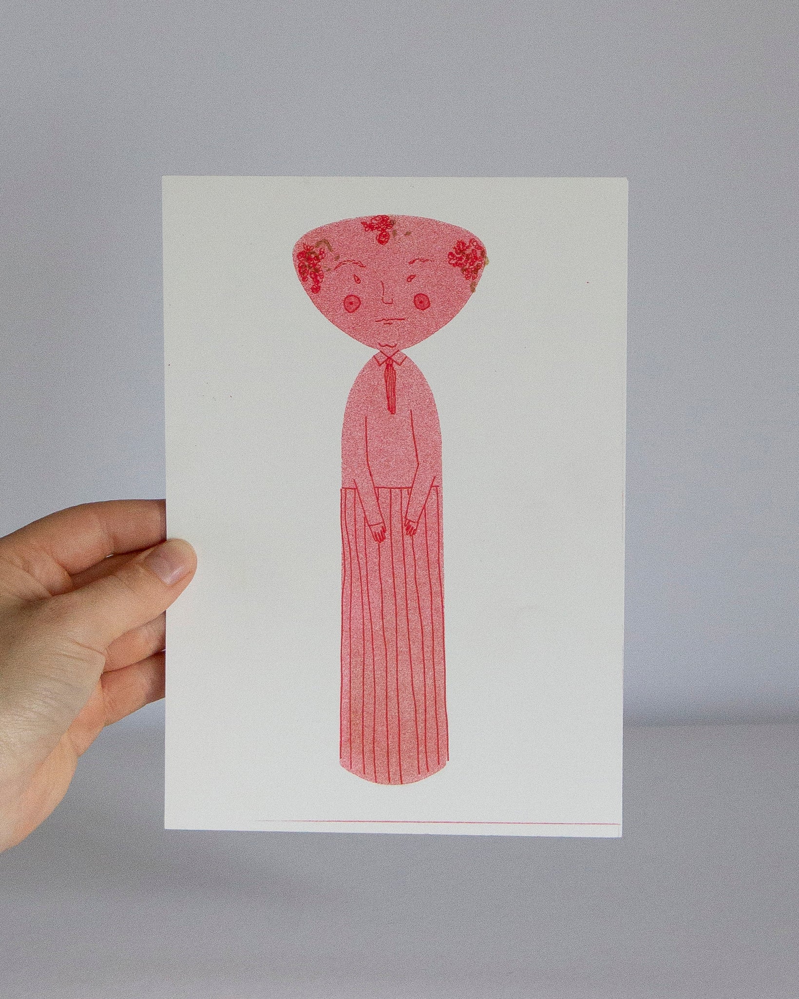 A5 print : red doll